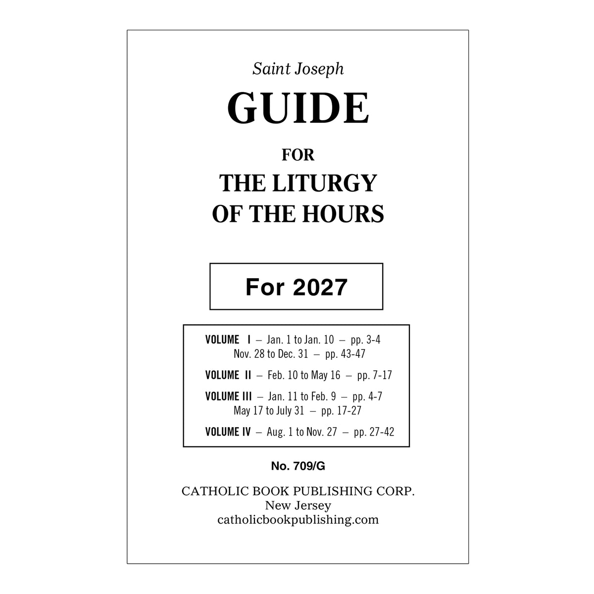 Guide For the Liturgy Of The Hours (LG TYPE) - GF709G