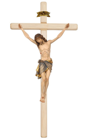 Light Siena Crucifix with Blue Colored Cloth - MX721000HB