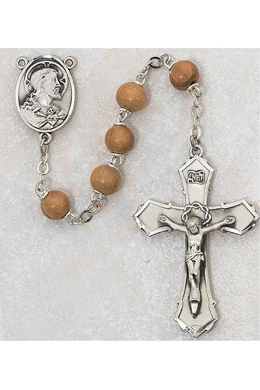 7mm Olive Wood Rosary - UZ126DF-Inspirational Gifts-McVan-Michigan Church Supply