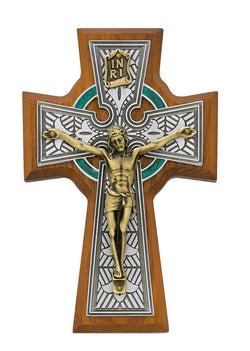 Walnut Celtic Crucifix - UZ8123