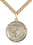 St Christopher Round medal - FN8022RD