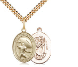 St. Christopher/Football Medal - FN8501