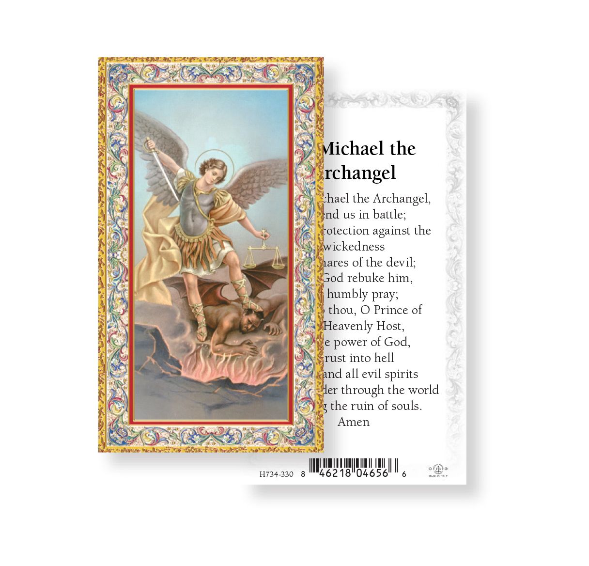 St Michael The ArchAngel Paper Holy Cards - TA734330 - Pack of 100