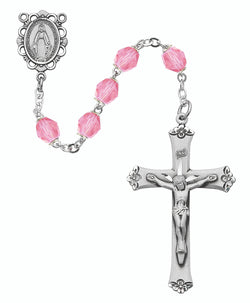 Rose colored Rosary - UZ875LRSF