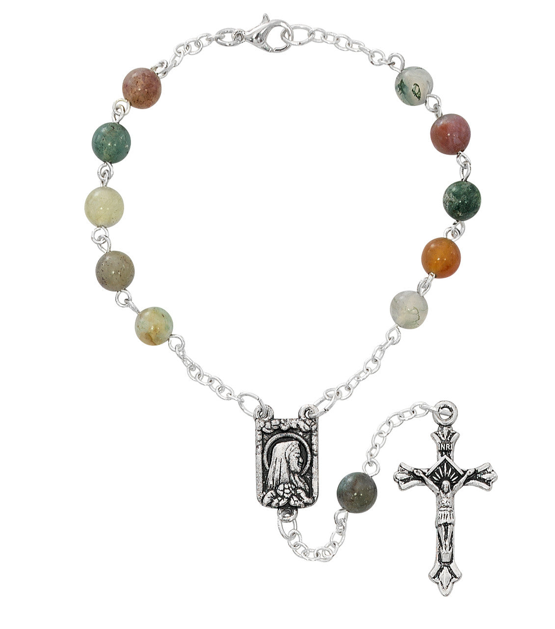 India Agate Auto Rosary - UZAR86C