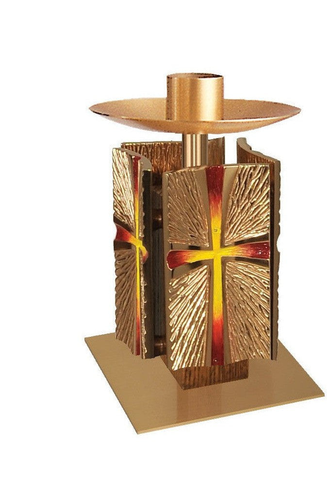 Altar Candlestick - QF21C55-Church Life-Empire Bronze-Enamel Color Filled-Michigan Church Supply