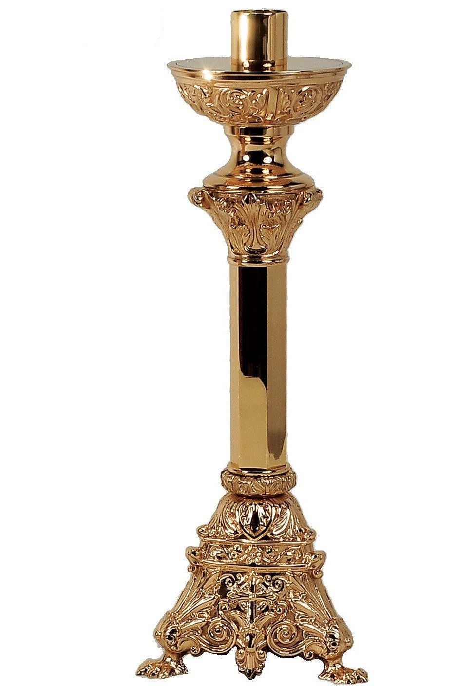 Altar Candlestick - QF21C80-Church Life-Empire Bronze-12" Combination-Michigan Church Supply