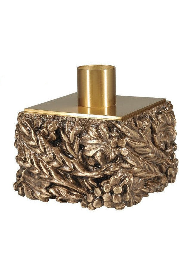 Altar Candlestick - QF27C27-Church Life-Empire Bronze-Satin-Michigan Church Supply