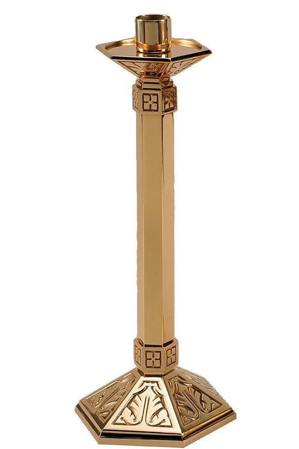 Altar Candlestick - QF99C42-Church Life-Empire Bronze-10"-Satin-Michigan Church Supply