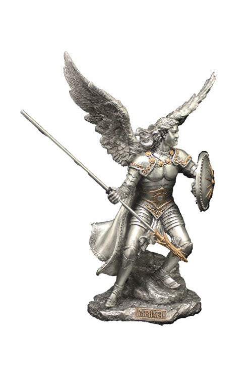 Archangel Raphael Statue - ZWSR76306PE-Inspirational Gifts-Goldscheider of Vienna-Michigan Church Supply