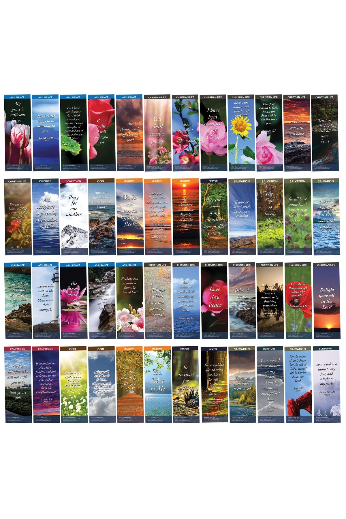 Assorted Bookmarks Box Set - FRBX100-Inspirational Gifts-Logos Trading Post-Michigan Church Supply