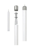 Brasstone Tube Candles 11"- EURW10-Church Life-Artistic-Silvertone Candles-Michigan Church Supply
