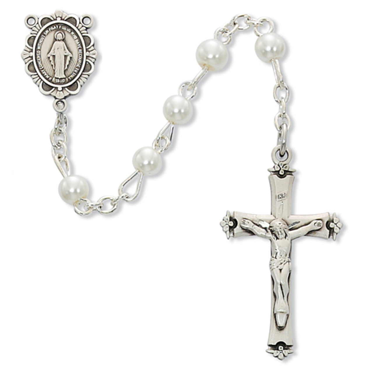 White Pearl Rosary - UZC18LW