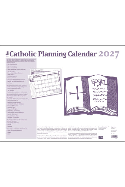 *Pre-Order* Catholic Planning Calendar 2027 -  22" x 17" - OW10542