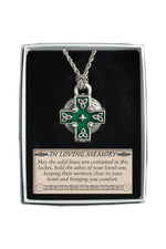 Celtic Memorial Locket on 24" chain - GEAL104-Inspirational Gifts-Cathedral Art Medal and CA Gifts-Michigan Church Supply
