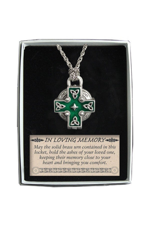Celtic Memorial Locket on 24" chain - GEAL104-Inspirational Gifts-Cathedral Art Medal and CA Gifts-Michigan Church Supply