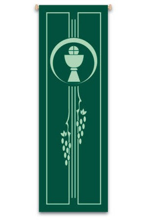 Chalice, Host and Grapevine Banner - WN7128