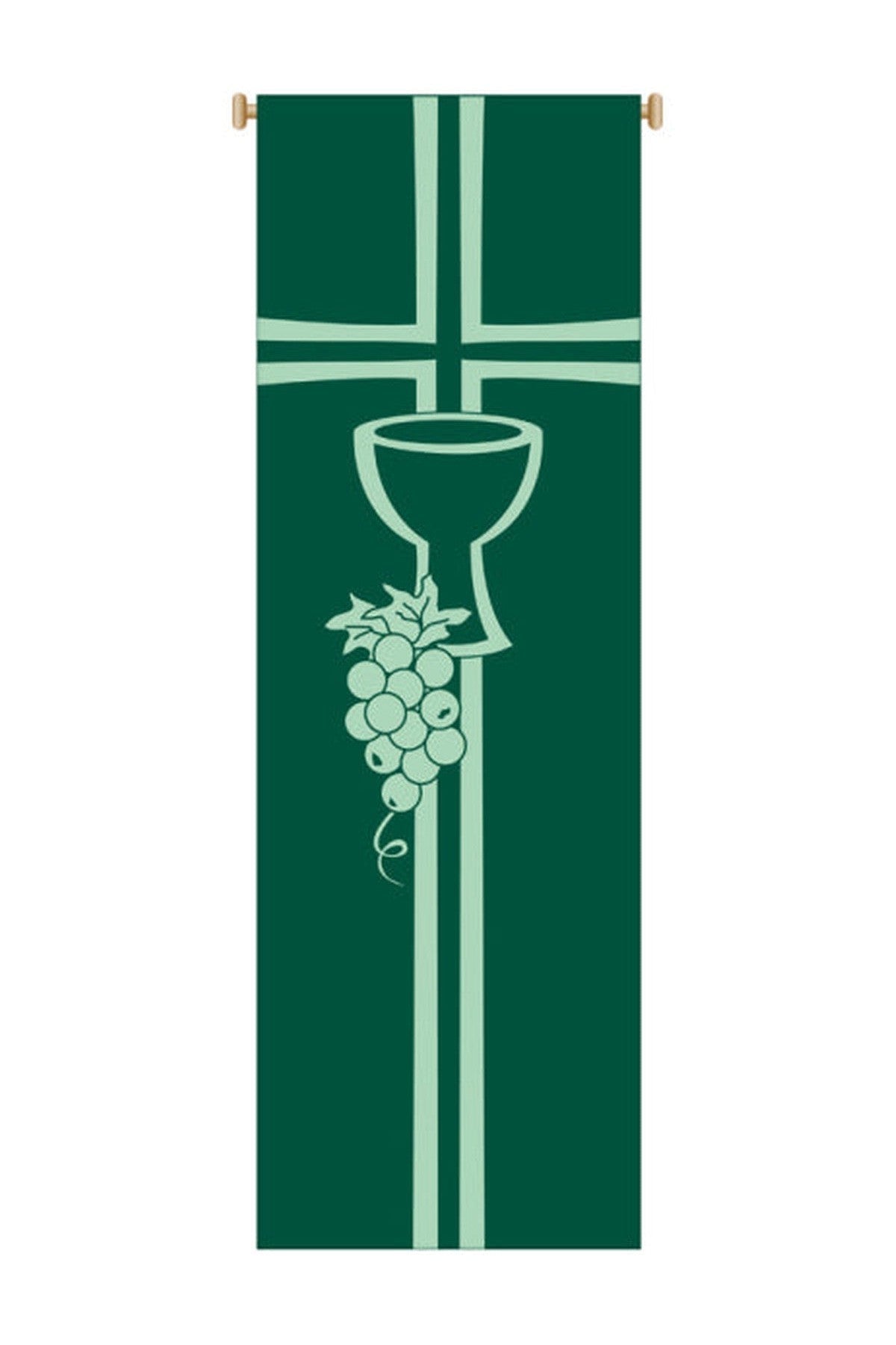 Chalice and Grapevine Banner - WN7152-Church Life-Art Studio Slabbinck-Michigan Church Supply