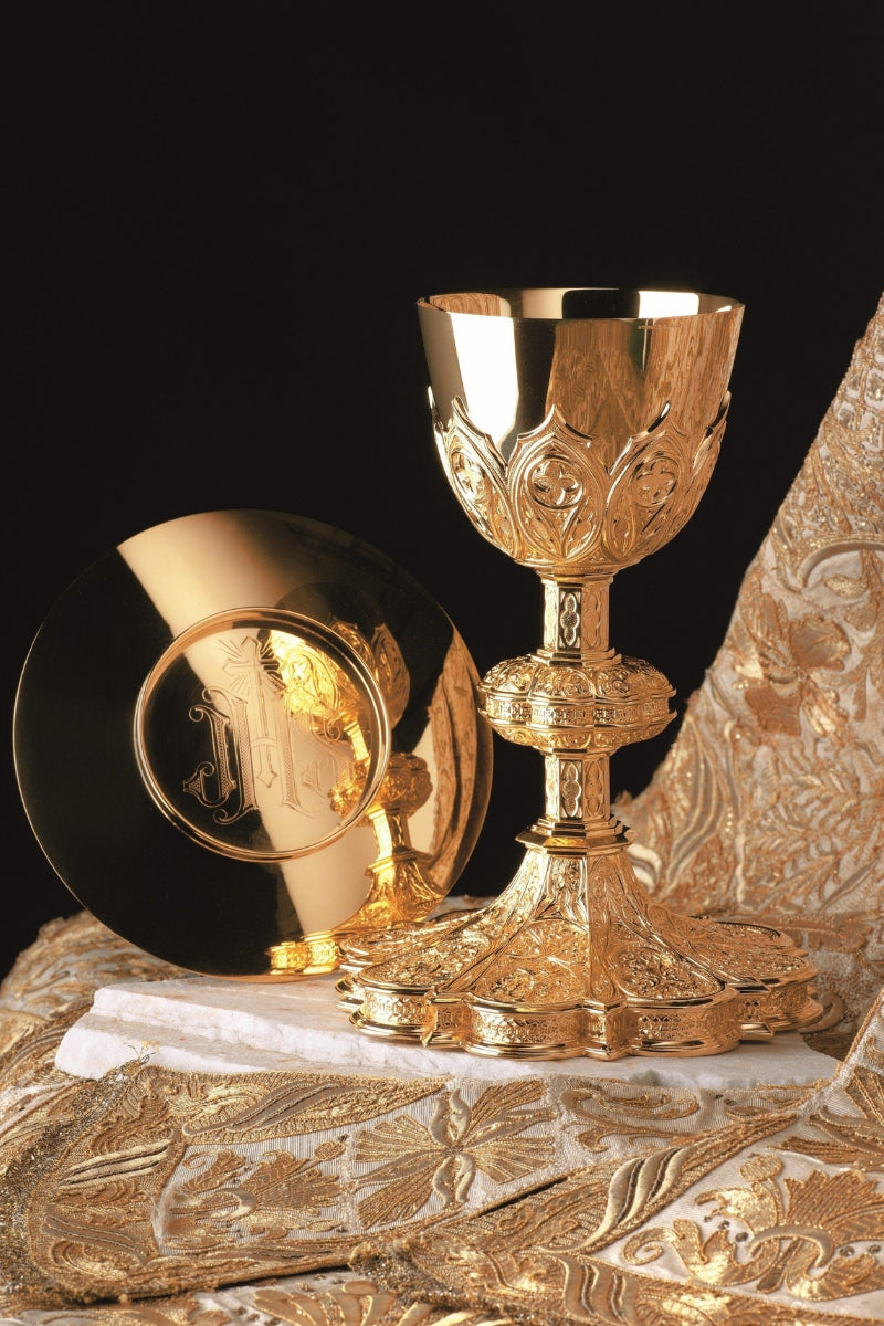 Chalice and Paten with Ring-EW2445-Church Life-Molina/Artistic Silver-Inner Cup Sterling Silver-Michigan Church Supply