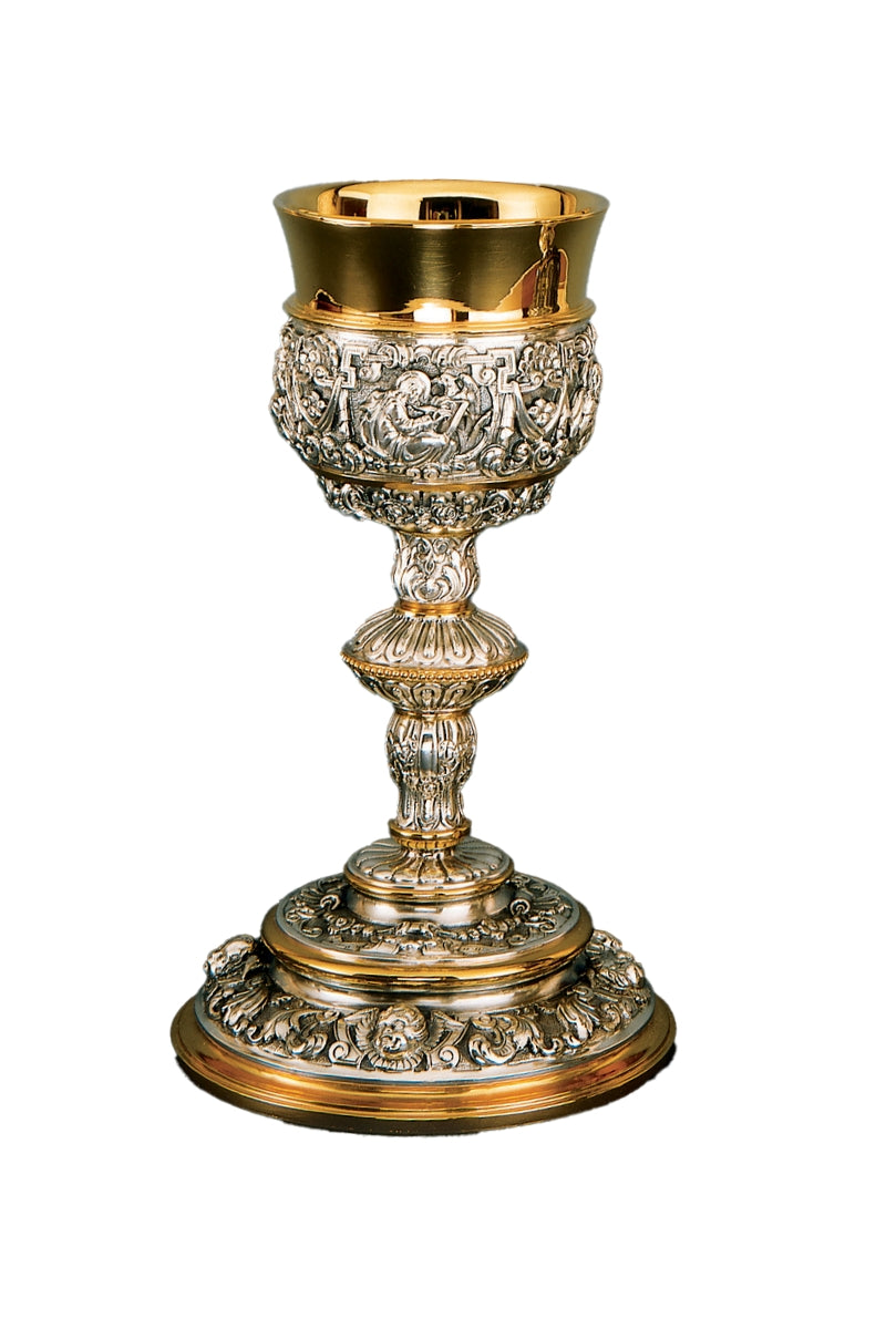 Chalice and Paten with Ring-EWAS-199-Church Life-Molina/Artistic Silver-Inner Cup Sterling Silver-Michigan Church Supply