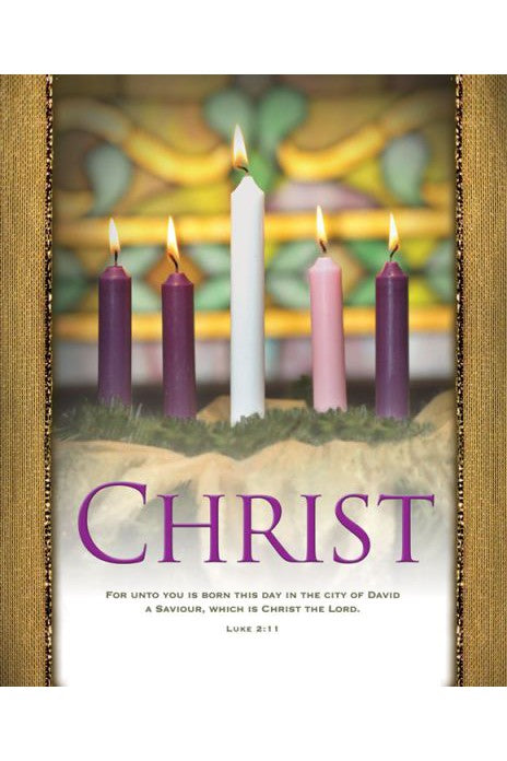Christ Advent Bulletin Cover - AJU3360L-Inspirational Gifts-Warner Press-Michigan Church Supply