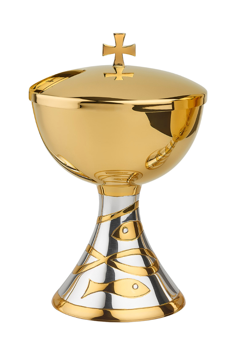 Ciboria - EW1911-Church Life-Molina/Artistic Silver-Two Tone Enameled-Michigan Church Supply