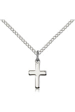 Cross Medal 18" chain - FN1006-Jewelry-Bliss Mfg-Sterling Silver-Michigan Church Supply
