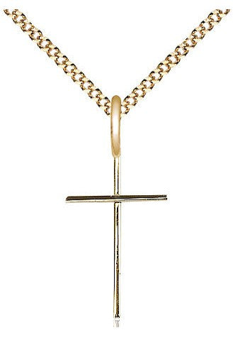Cross Medal - FN0014M-Jewelry-Bliss Mfg-Gold Filled-Michigan Church Supply