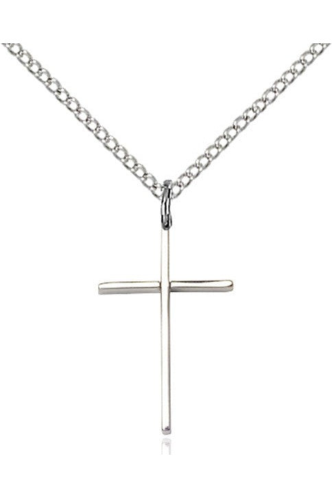 Cross Medal - FN0014M-Jewelry-Bliss Mfg-Sterling Silver-Michigan Church Supply