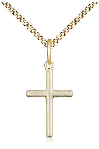 Cross Medal - FN0017Y-Jewelry-Bliss Mfg-Gold Filled-Michigan Church Supply