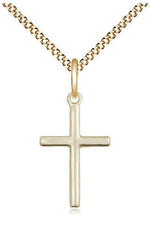 Cross Medal - FN0017Y-Jewelry-Bliss Mfg-Gold Filled-Michigan Church Supply