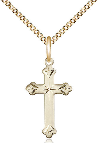 Cross Medal - FN0667-Jewelry-Bliss Mfg-Gold Filled-Michigan Church Supply