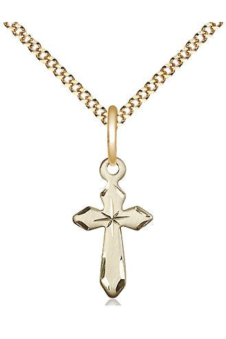 Cross Medal - FN2529-Jewelry-Bliss Mfg-Gold Filled-Michigan Church Supply