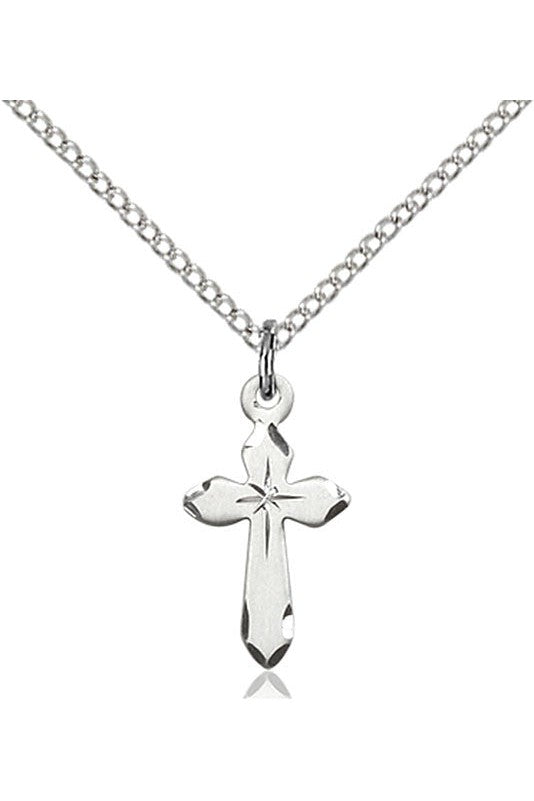 Cross Medal - FN2529-Jewelry-Bliss Mfg-Sterling Silver-Michigan Church Supply