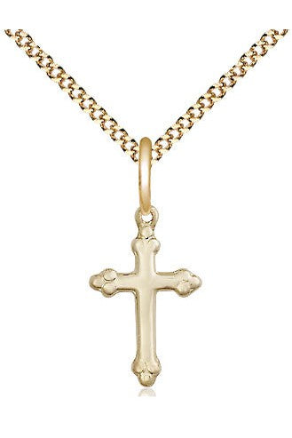 Cross Medal - FN5415-Jewelry-Bliss Mfg-Gold Filled-Michigan Church Supply