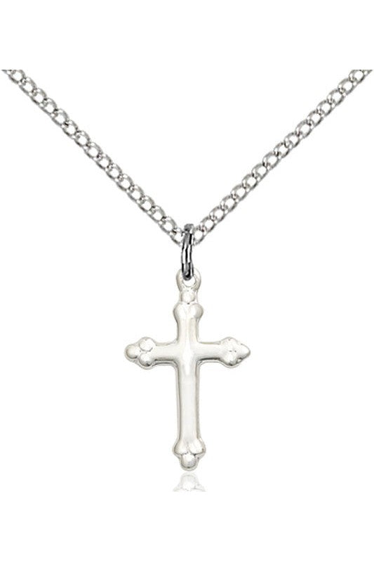 Cross Medal - FN5415-Jewelry-Bliss Mfg-Sterling Silver-Michigan Church Supply