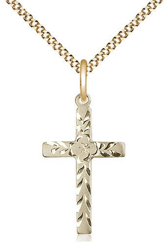 Cross Medal - FN5669-Jewelry-Bliss Mfg-Gold Filled-Michigan Church Supply