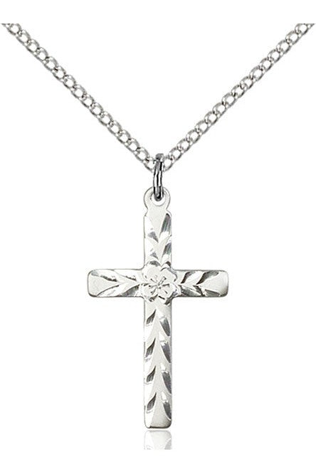 Cross Medal - FN5669-Jewelry-Bliss Mfg-Sterling Silver-Michigan Church Supply