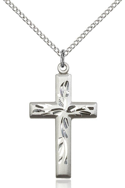 Cross Medal - FN5924-Jewelry-Bliss Mfg-Sterling Silver-Michigan Church Supply