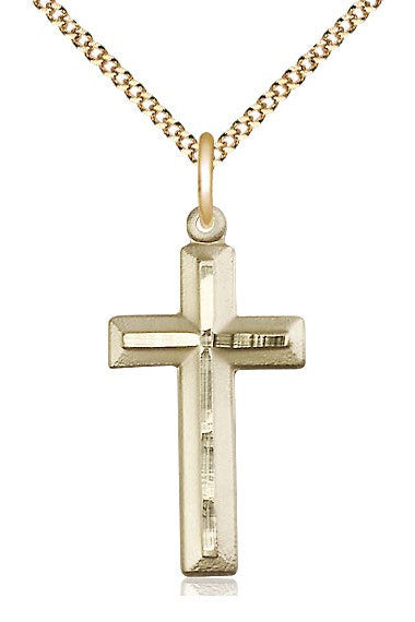 Cross Medal - FN6000-Jewelry-Bliss Mfg-Gold Filled-Michigan Church Supply