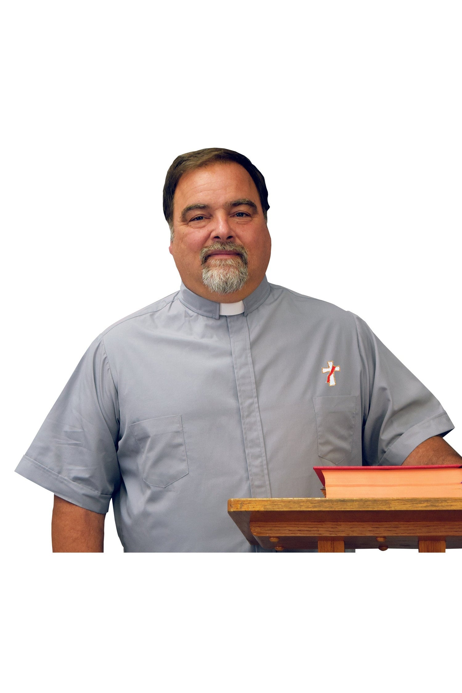 Deacon Cross on Grey Long Sleeve Shirt - SL8532