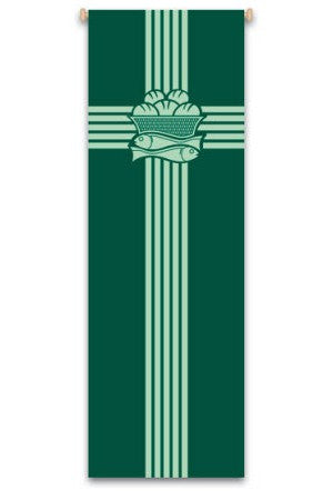 Eucharist, Bread with Cross & Ichtus  Banner - WN7113 or WN7213