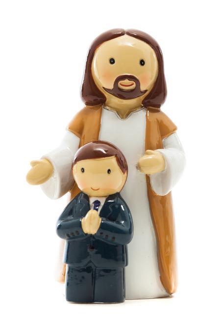 First Communion Boy with Jesus 3.5" - LT185244YX-Inspirational Gifts-Little Drops Of Water-Michigan Church Supply