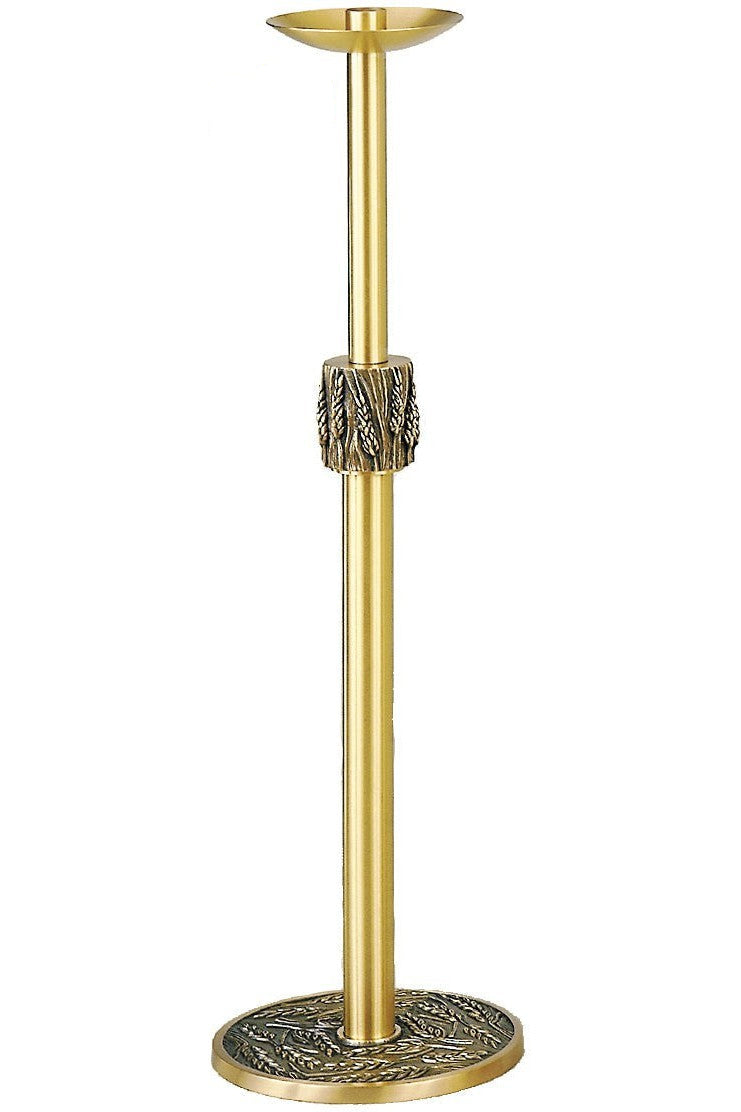 Floor Candlestick - QF57FC57-Church Life-Empire Bronze-Satin-Fixed-Michigan Church Supply