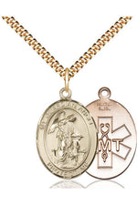 Guardian Angel/EMT Medal - FN7118-Jewelry-Bliss Mfg-Gold Filled-Michigan Church Supply