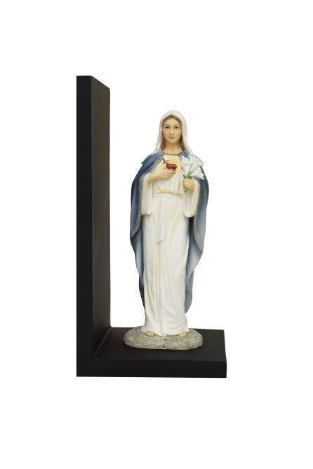 Immaculate Heart of Mary Bookend - ZWSR77855C-Inspirational Gifts-Goldscheider of Vienna-Michigan Church Supply