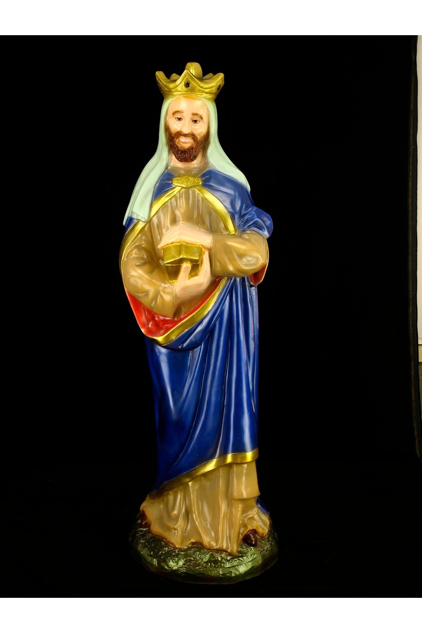 King Melchior (King with Box) WJSA3659C-Inspirational Gifts-Space Age Plastics-Colored-Michigan Church Supply