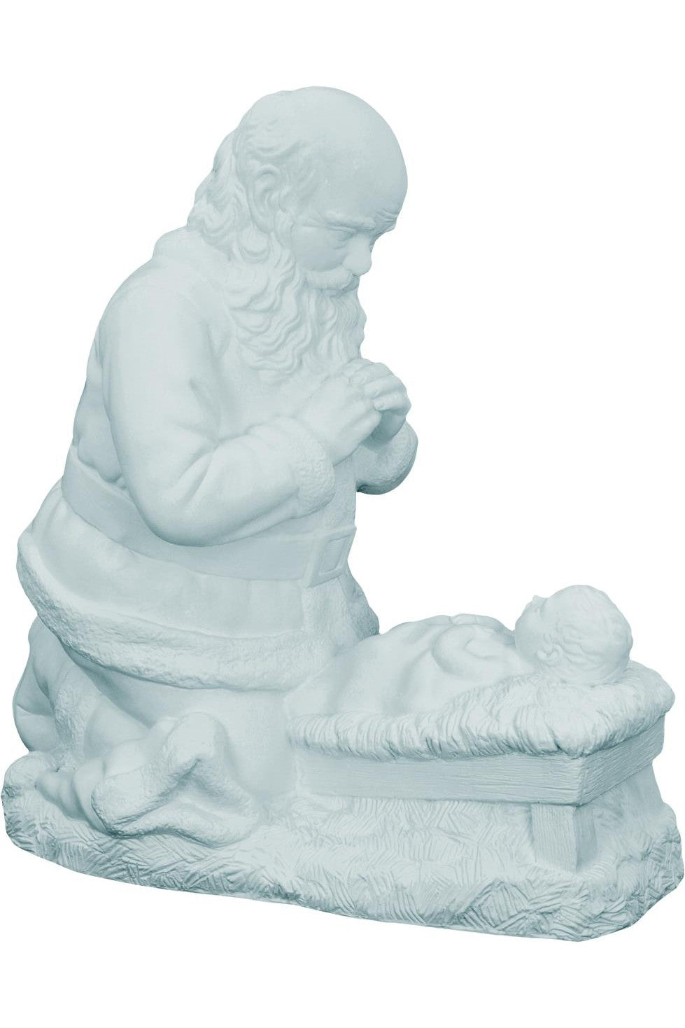Kneeling Santa WJSA2600C-Inspirational Gifts-Space Age Plastics-White-Michigan Church Supply