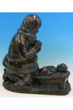 Kneeling Santa WJSA2600C-Inspirational Gifts-Space Age Plastics-Bronze-Michigan Church Supply