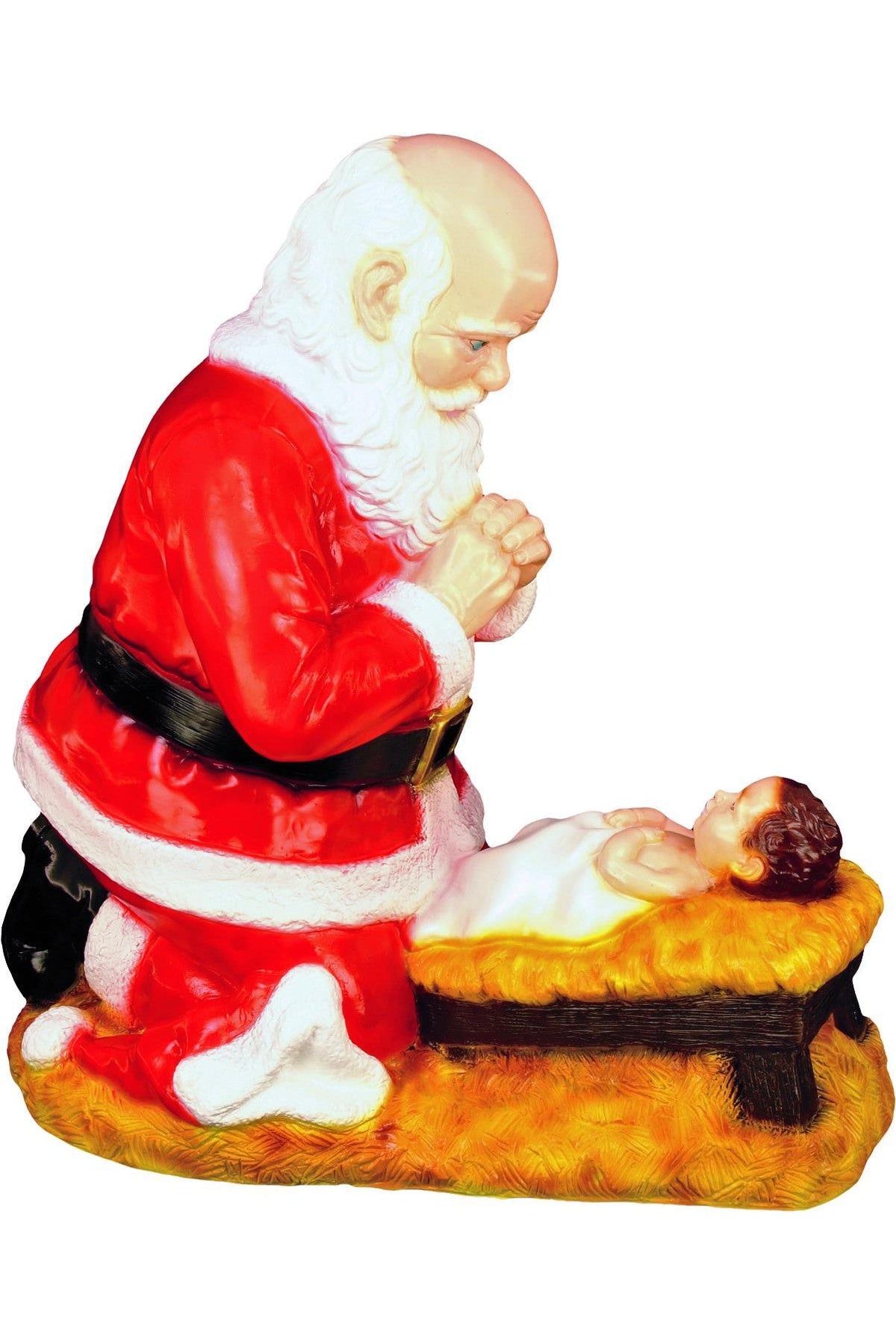 Kneeling Santa WJSA2600C-Inspirational Gifts-Space Age Plastics-Colored-Michigan Church Supply